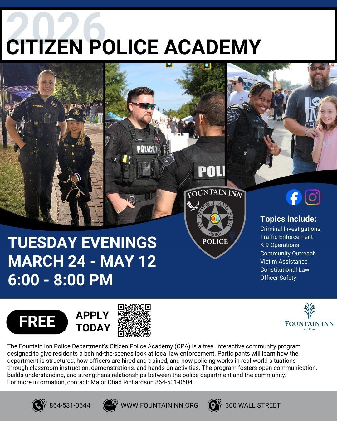 Citizens Police Academy 2026